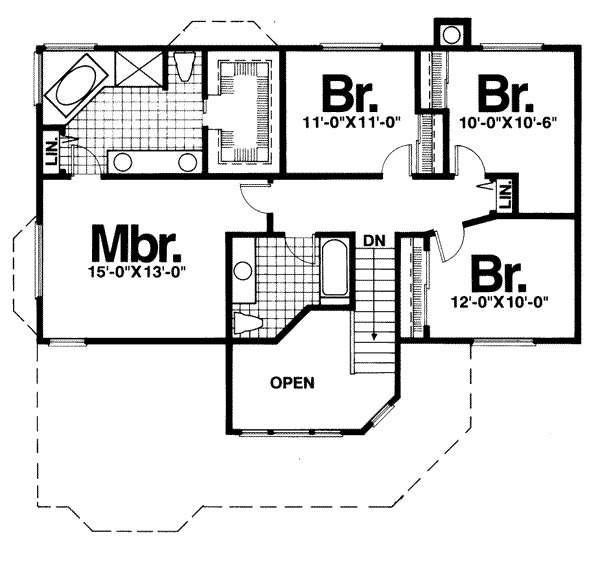 upper floor house blueprint