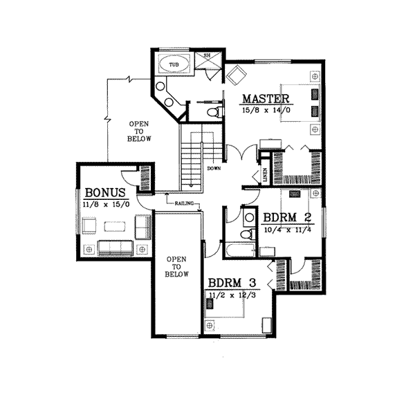 upper floor house blueprint