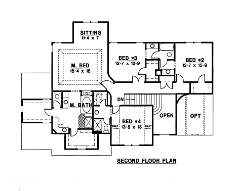 upper floor house blueprint