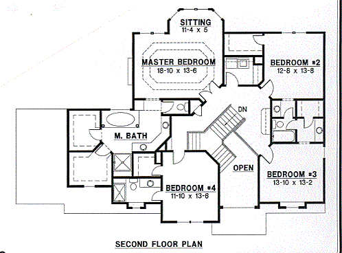 upper floor house blueprint