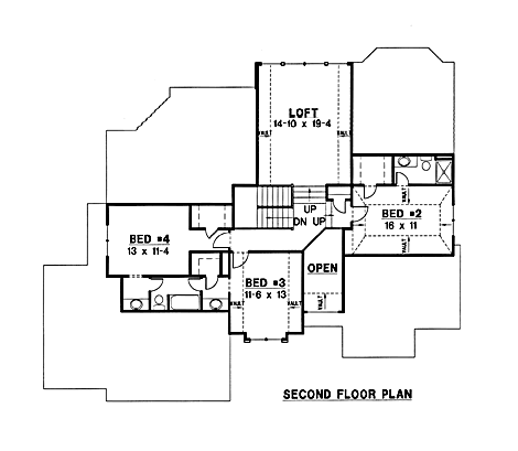 upper floor house blueprint
