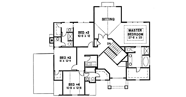 upper floor house blueprint
