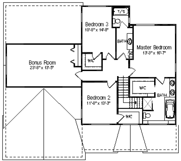 upper floor house blueprint