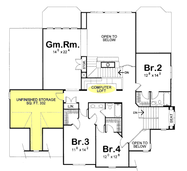 upper floor house blueprint