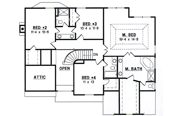 upper floor house blueprint