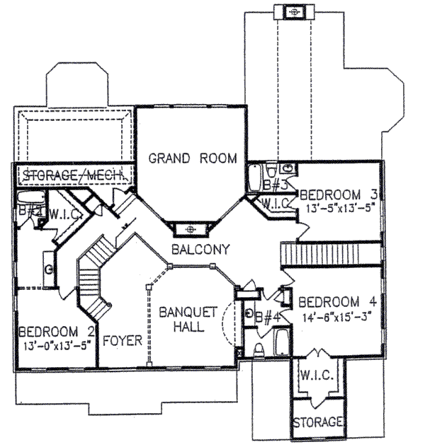 upper floor house blueprint