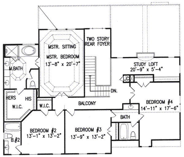 upper floor house blueprint