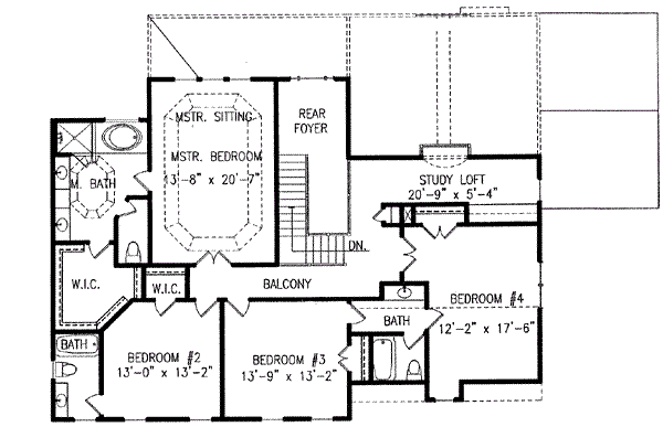 upper floor house blueprint