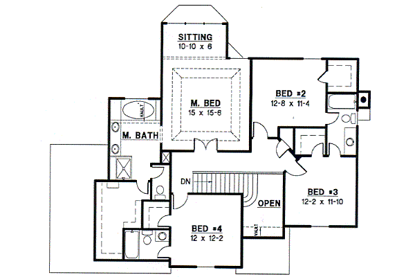 upper floor house blueprint