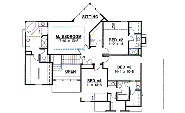upper floor house blueprint