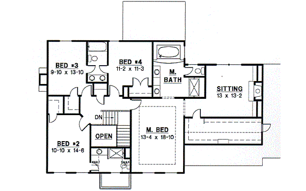 upper floor house blueprint
