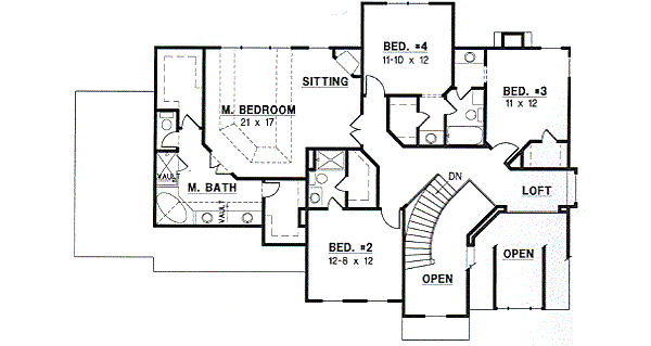 upper floor house blueprint