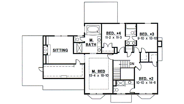 upper floor house blueprint
