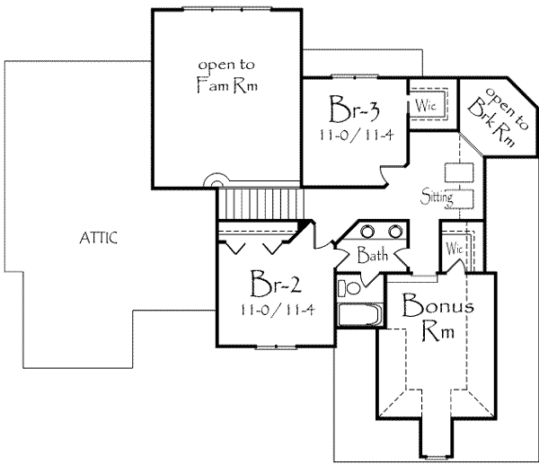 upper floor house blueprint