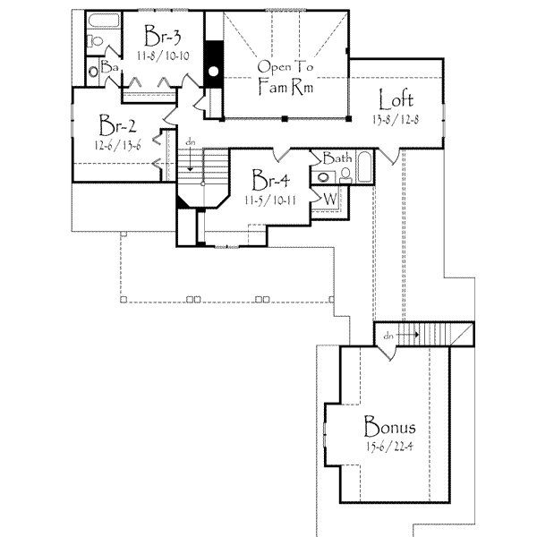 upper floor house blueprint