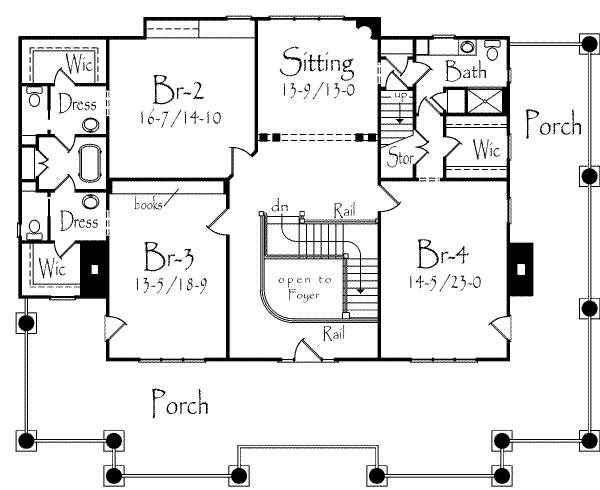 upper floor house blueprint
