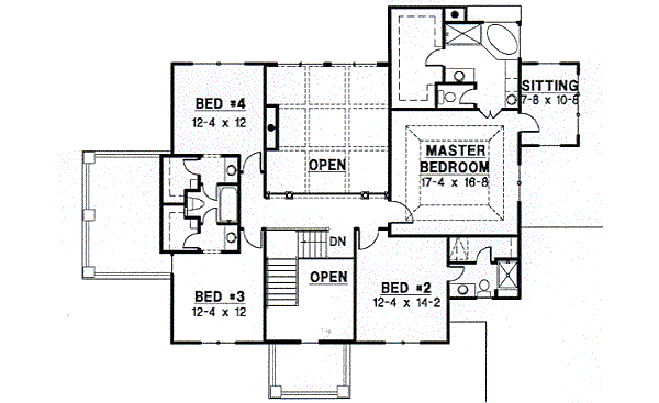 upper floor house blueprint