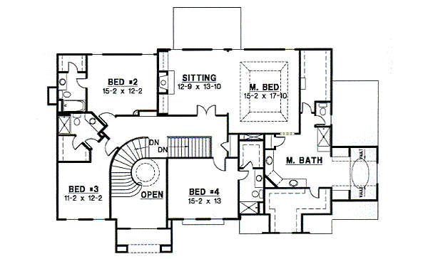 upper floor house blueprint