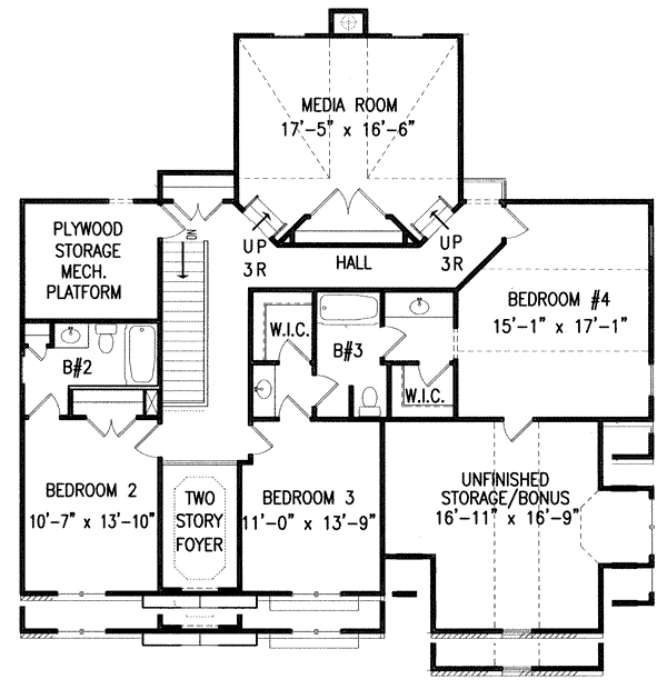 upper floor house blueprint