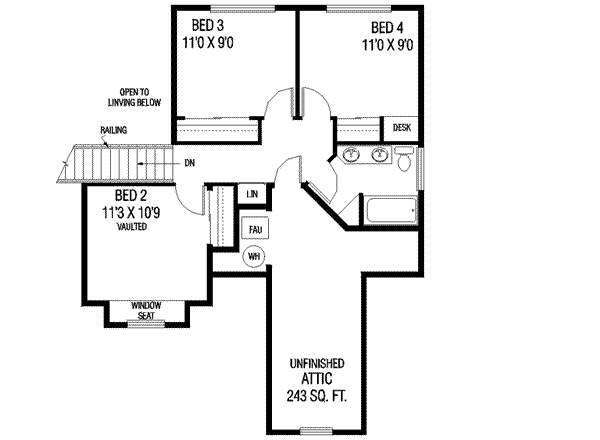 upper floor house blueprint