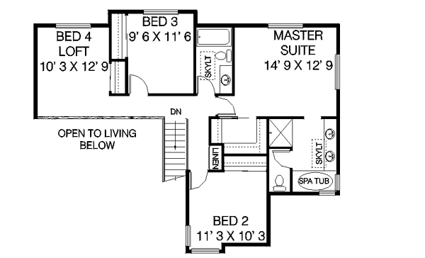 upper floor house blueprint
