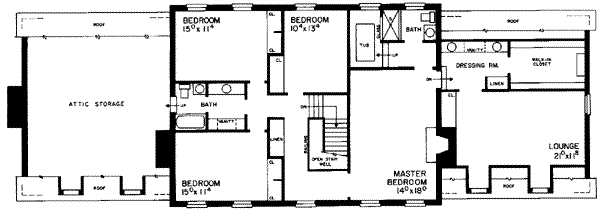 upper floor house blueprint