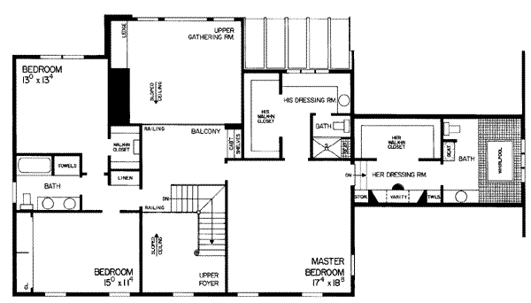 upper floor house blueprint