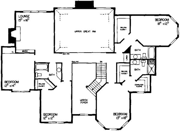 upper floor house blueprint