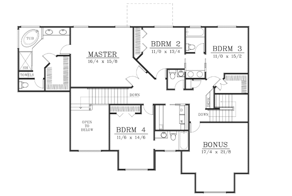 upper floor house blueprint