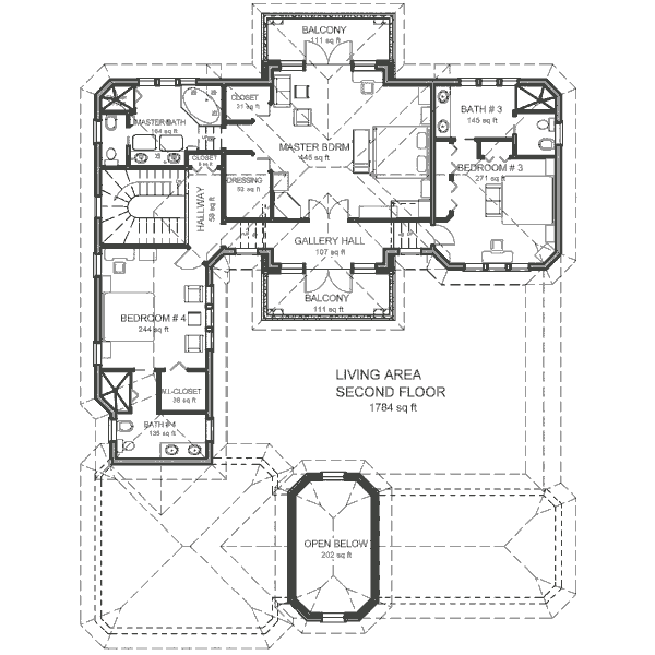 upper floor house blueprint