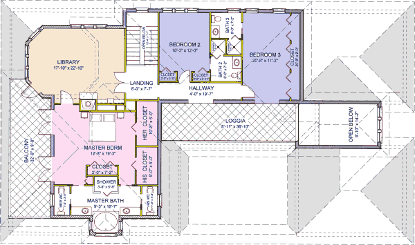 upper floor house blueprint
