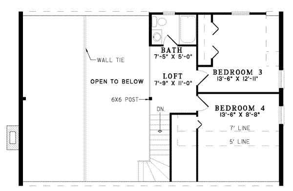 upper floor house blueprint