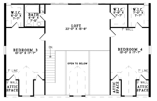 upper floor house blueprint