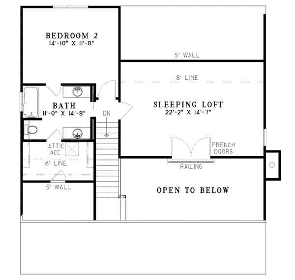 upper floor house blueprint