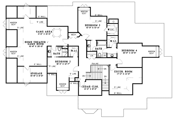 upper floor house blueprint