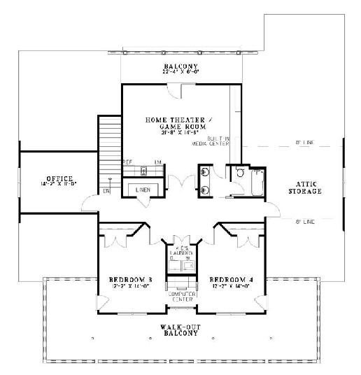 upper floor house blueprint