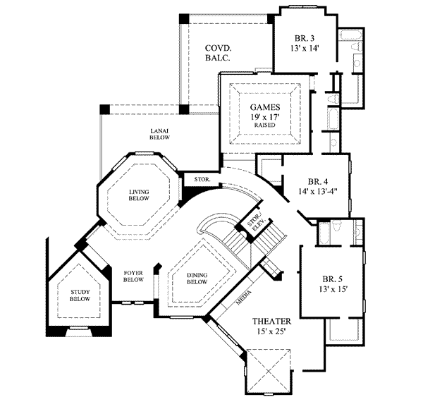 upper floor house blueprint