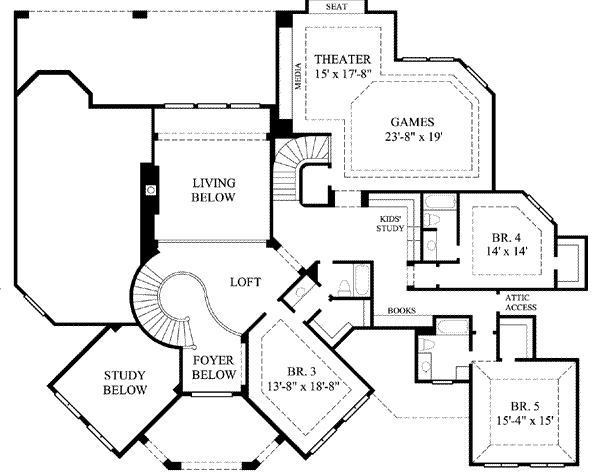 upper floor house blueprint